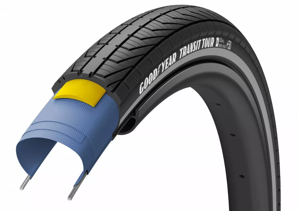 

Покришка 700x40 (40-622) GoodYear Transit Tour S3: Shell, Black Reflect (TIR-70-75)