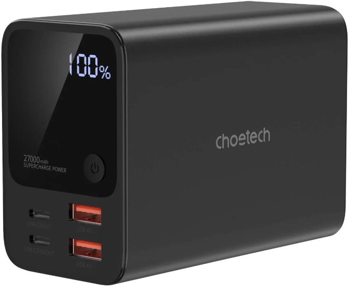 Акція на Choetech Power Bank 27000mAh Ups Mode Pd 222.5W Black (B635-BK) від Stylus