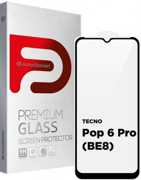 

ArmorStandart Tempered Glass Full Glue Black for Tecno Pop 6 Pro (BE8) (ARM64794)