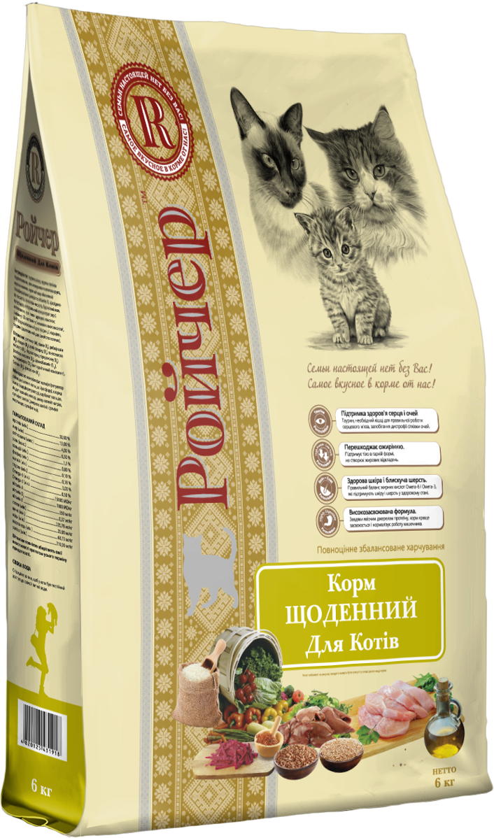 Акція на Сухой корм для кошек Ройчер Ежедневный 6 кг (4820125431918) від Stylus