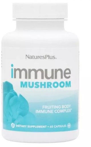 Акція на Natures Plus Immune Mushroom Экстракт 7 грибов Рейши, Шиитаке Кордицепс Для Иммунитета 60 Капсул від Stylus