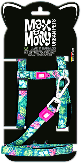 Акція на Поводок и шлея Max & Molly Urban Pets Cat Harness/Leash Set - Tropical/1 Size (4255636802153) від Stylus