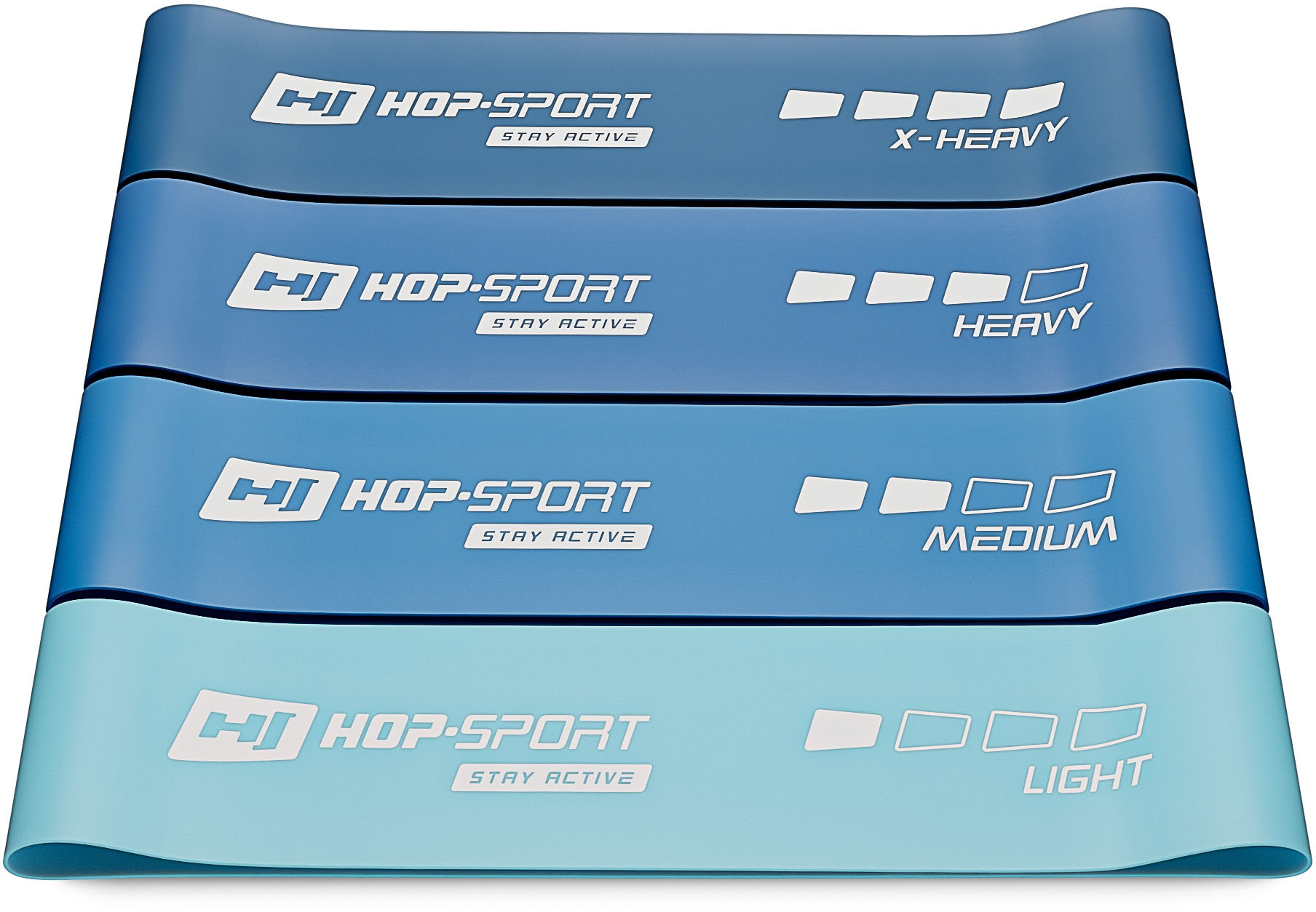 

Hop-Sport Набор резинок для фитнеса 60x7.5 см синий (HS-L675RLВ)