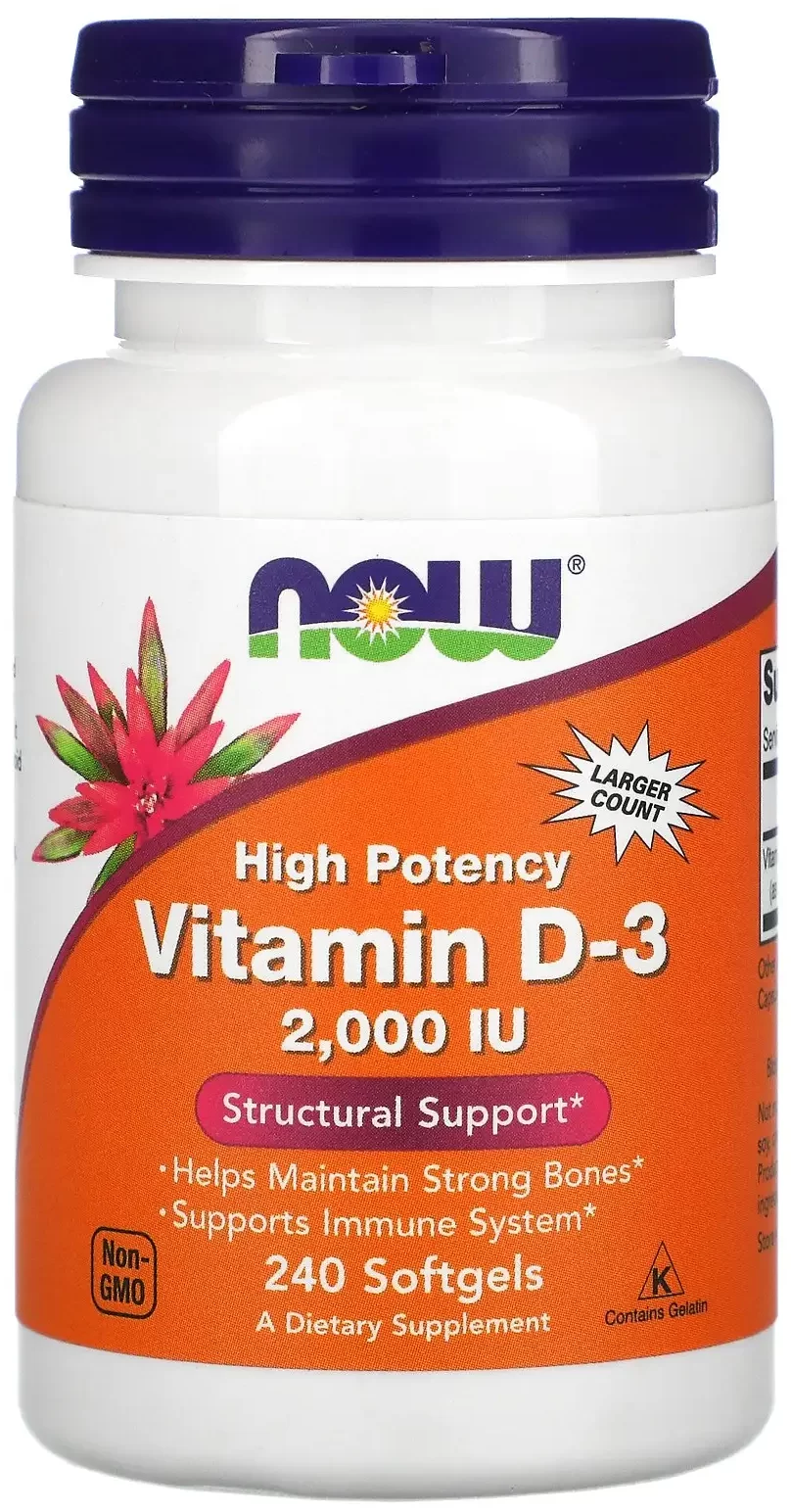 

Now Foods Vitamin D-3 2,000 240 caps