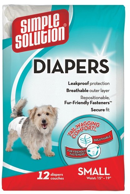 Акція на Гігієнічні підгузки для тварин Simple Solution Disposable Diapers Small малі 12шт S (ss10583) від Y.UA