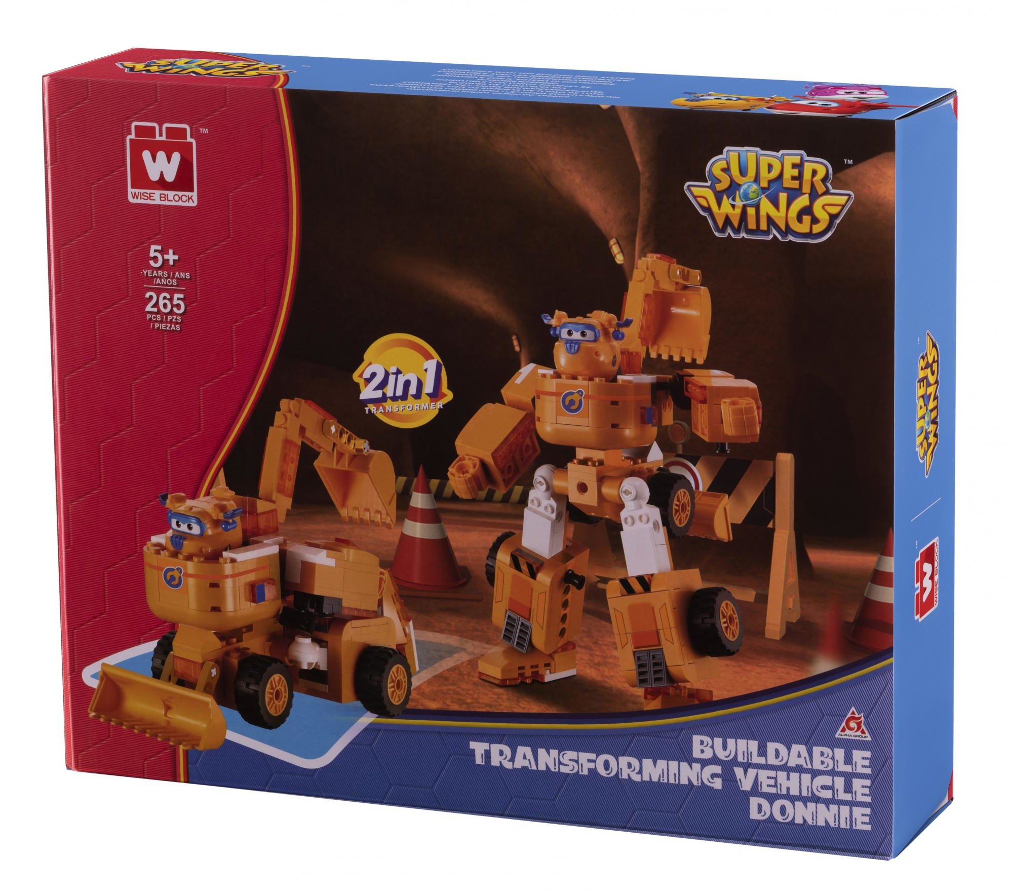 

Конструктор-трансформер Super Wings Small Blocks 2-in-1 Buildable Transforming Vehicle Donnie Донни (EU385007)