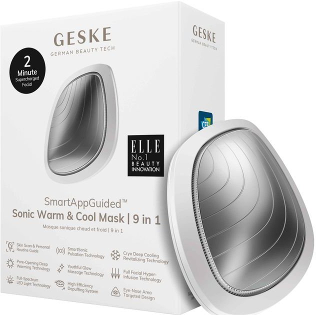 Акція на Звуковая маска тепло и холод Geske Sonic Warm & Cool Mask 9 в 1 White (GK000002WH01) від Stylus