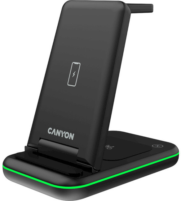 

Canyon Wireless Charger WS-304 3in1 15W Black (CNS-WCS304B) для iPhone, Apple Watch and Apple AirPods