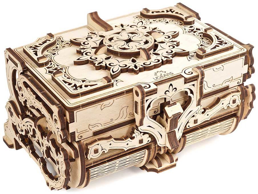 Акція на Механічний 3D пазл Ugears "Антикварна шкатулка" (70089) від Y.UA