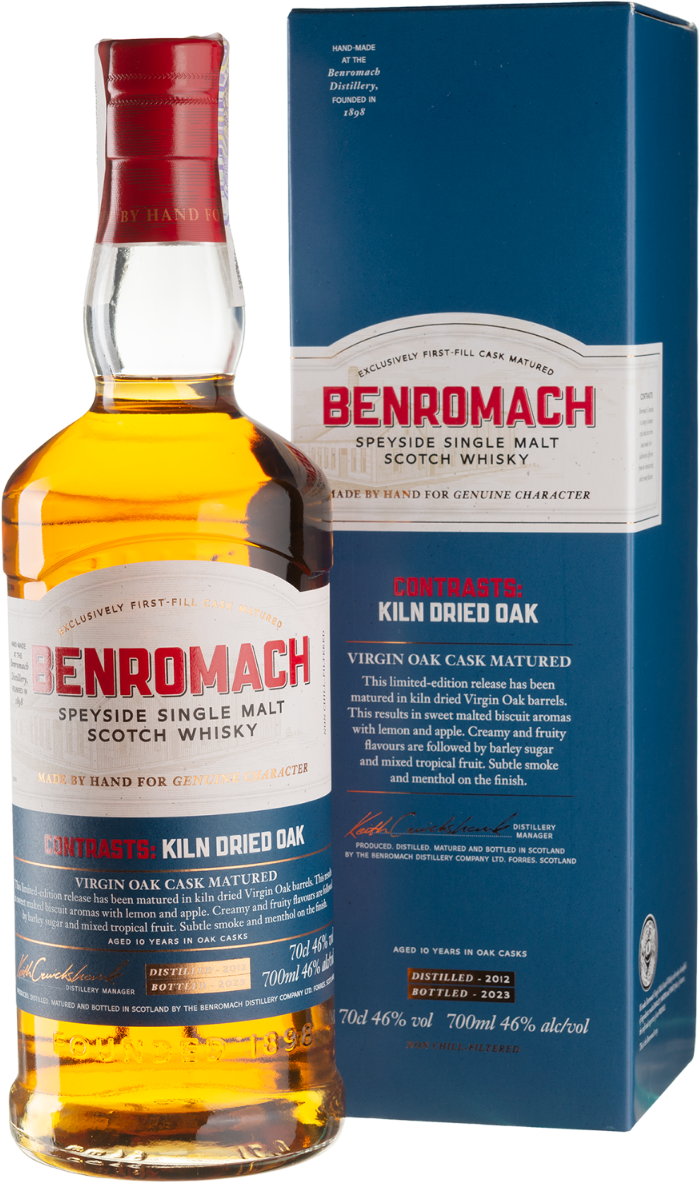 Акція на Виски Benromach Virgin Oak Kiln Dried, 0.7л 46%, в подарочной упаковке (BWT1868) від Stylus