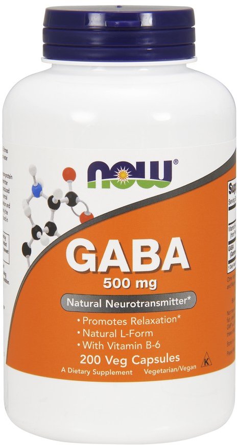 Акція на Now Foods Gaba 500 mg 200 Vcaps ГАМК (гамма-аминомасляная кислота) від Stylus