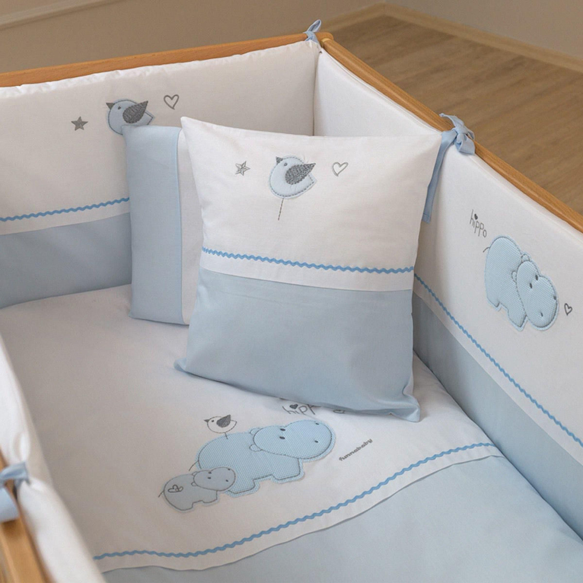 

Постільний комплект Funnababy набір Hippo (7 предметів)