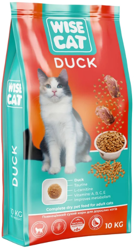 Акція на Сухой корм Wise Cat 10 кг Duck - Утка для взрослых кошек 10 кг (4820111141593) від Stylus