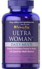 

Puritan's Pride Ultra Woman Daily Multi Timed Release 90 Caplets Вітаміни для жінок