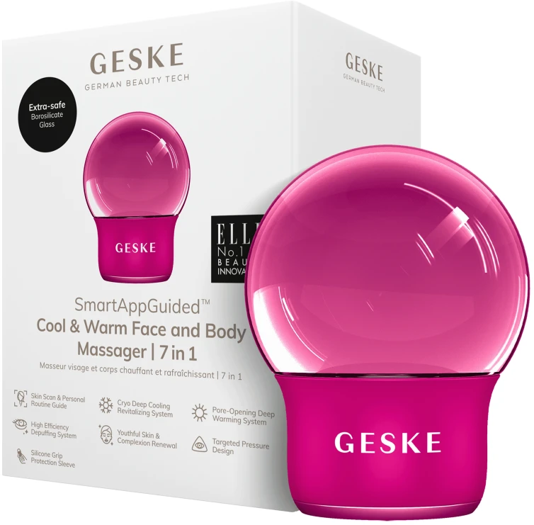 Акція на Geske Cool&Warm Face and Body Massager 7в1 magenta від Stylus