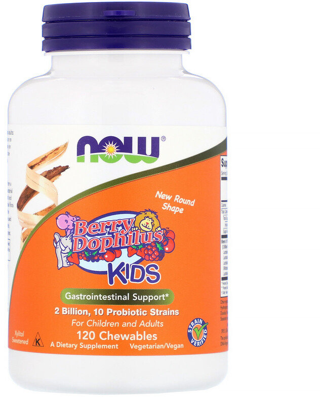 Акція на Now Foods Berry Dophilus, Kids, 2 Billion, 120 Chewables (NF2949) від Stylus