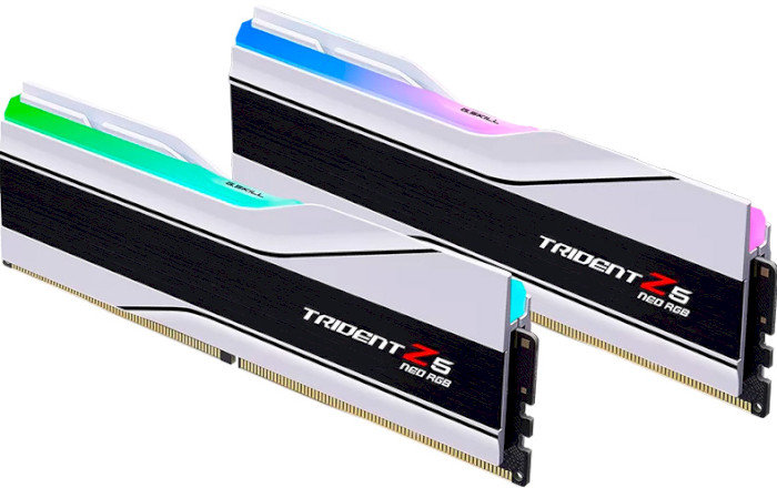 Акція на G.Skill 32 Gb (2x16GB) DDR5 6000 MHz Trident Z5 Neo Rgb Matte White (F5-6000J3036F16GX2-TZ5NRW) від Stylus