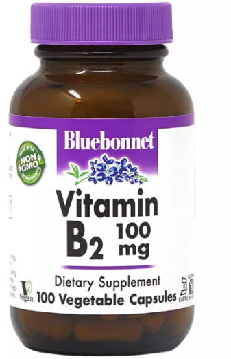 

Bluebonnet Nutrition Vitamin B2 100 mg Вітамін B2 100 вегетаріанських капсул