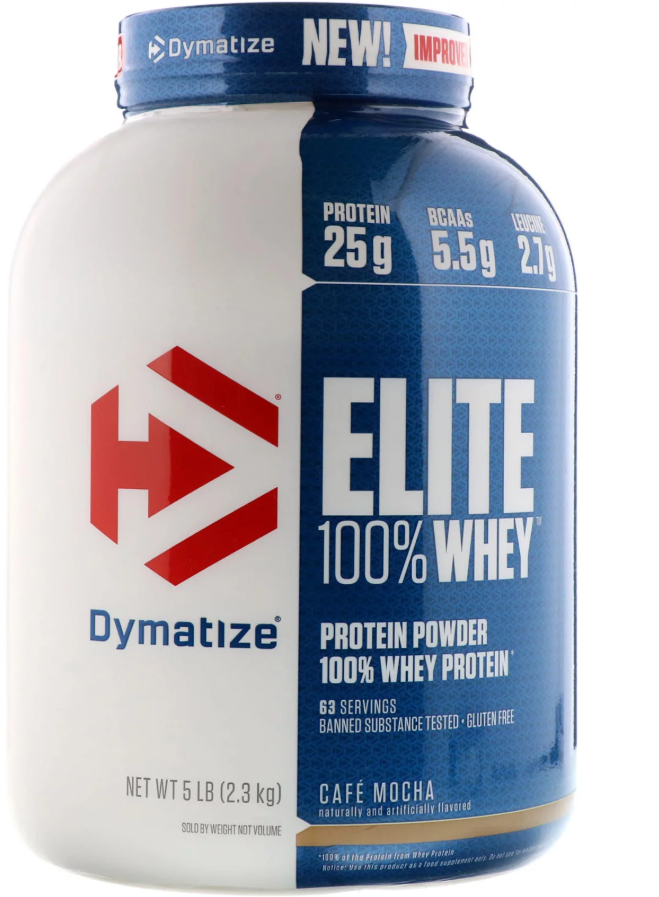 

Dymatize Elite 100% Whey Protein 2270 g /70 servings/ Cafe Mocha