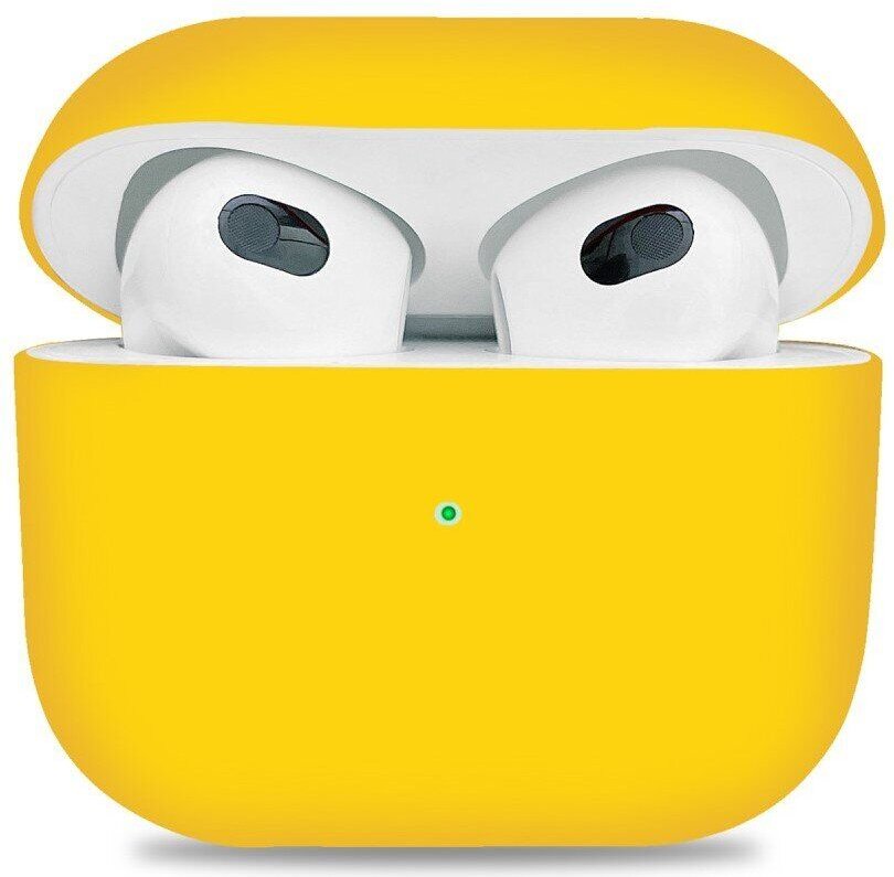 Акція на Чохол для навушників ArmorStandart Ultrathin Silicon Yellow (ARM60299) для Apple AirPods 3 від Y.UA