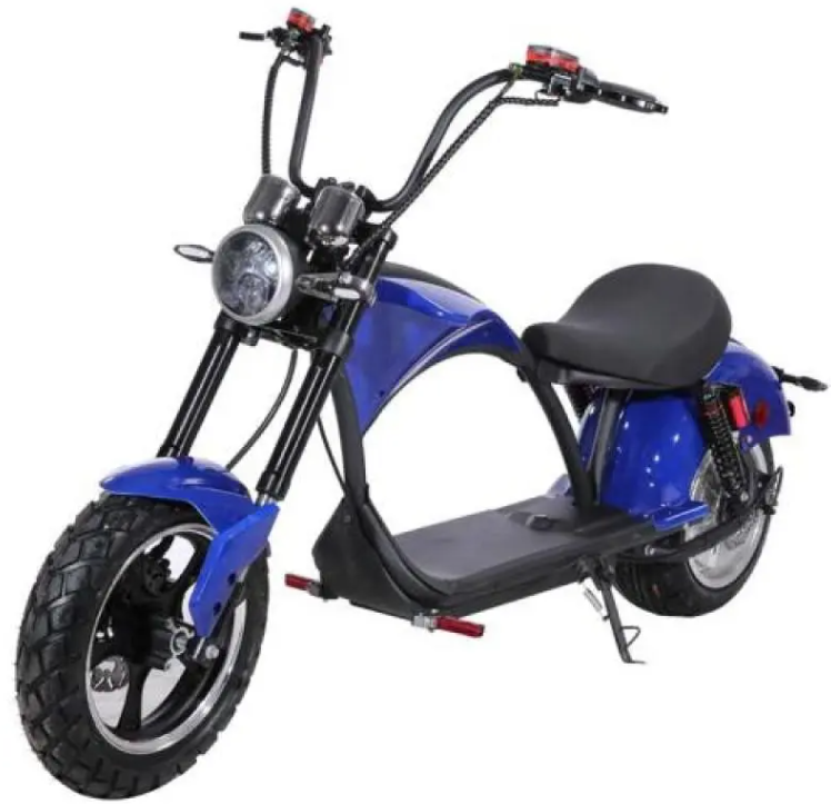 Акція на Электроскутер Rooder Chopper 2000W 60V12Ah Blue (00000054228) від Stylus