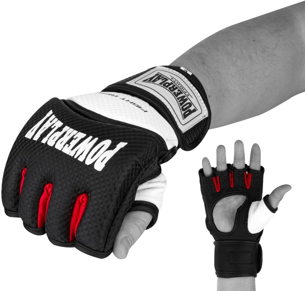 Акція на Перчатки для Mma PowerPlay 3075 S Black/White (PP_3075_S_Bl/White) від Stylus