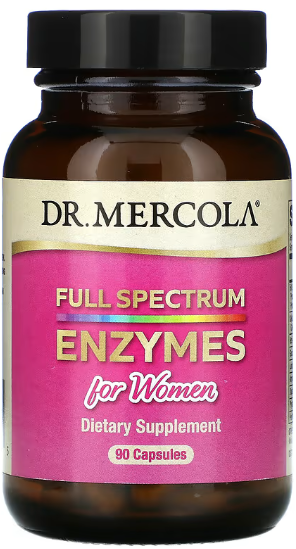 Акція на Dr. Mercola Full Spectrum Enzymes Ферменты полный спектр для женщин 90 капсул від Stylus