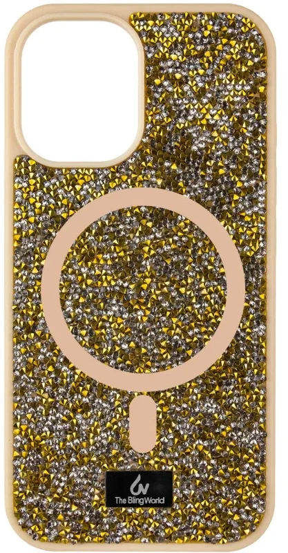 

Bling World Rock Diamond with MagSafe Gold for iPhone 15