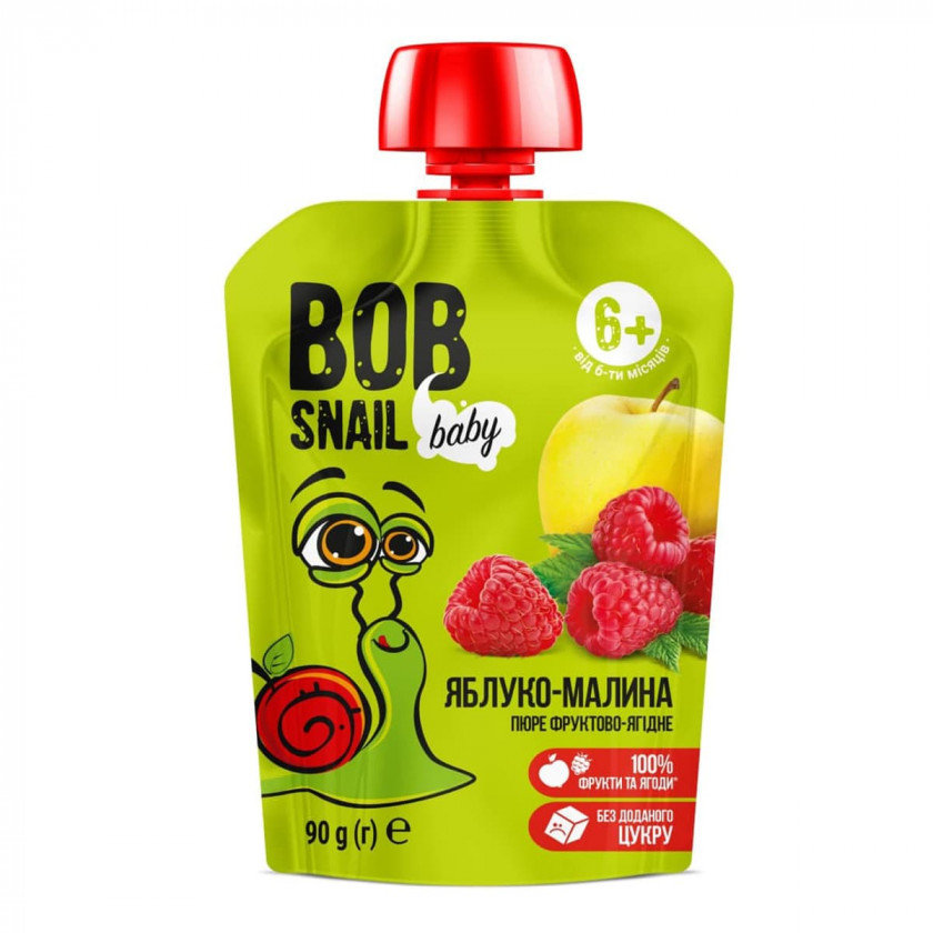 

Пюре Bob Snail Яблоко Малина 90 г