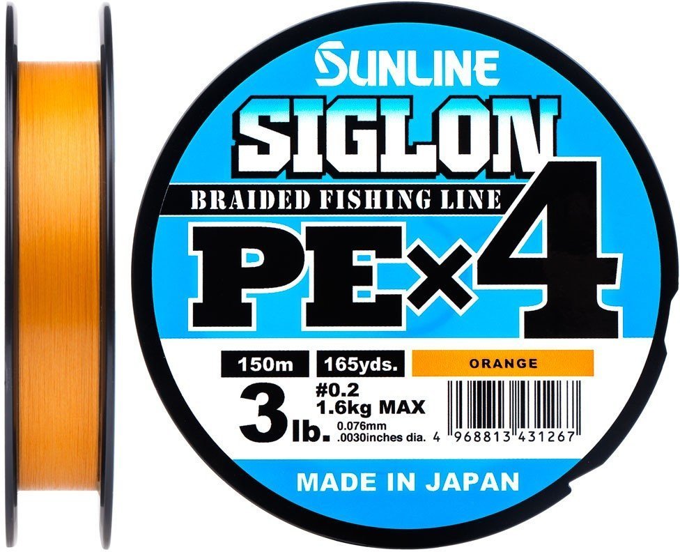 

Шнур Sunline Siglon Pe х4 150м, #0.2/0.076мм, 3lb/1.6кг, оранжевый (1658.09.26)