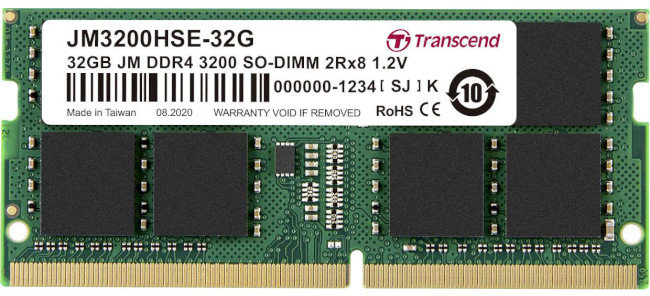 Акція на Transcend 32 Gb SO-DIMM DDR4 3200 MHz (JM3200HSE-32G) від Stylus