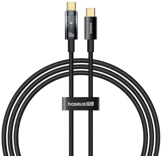 Акція на Baseus Cable USB-C to USB-C Explorer Series Auto Power-Off 100W 1m Black (P10319703111-00) від Stylus