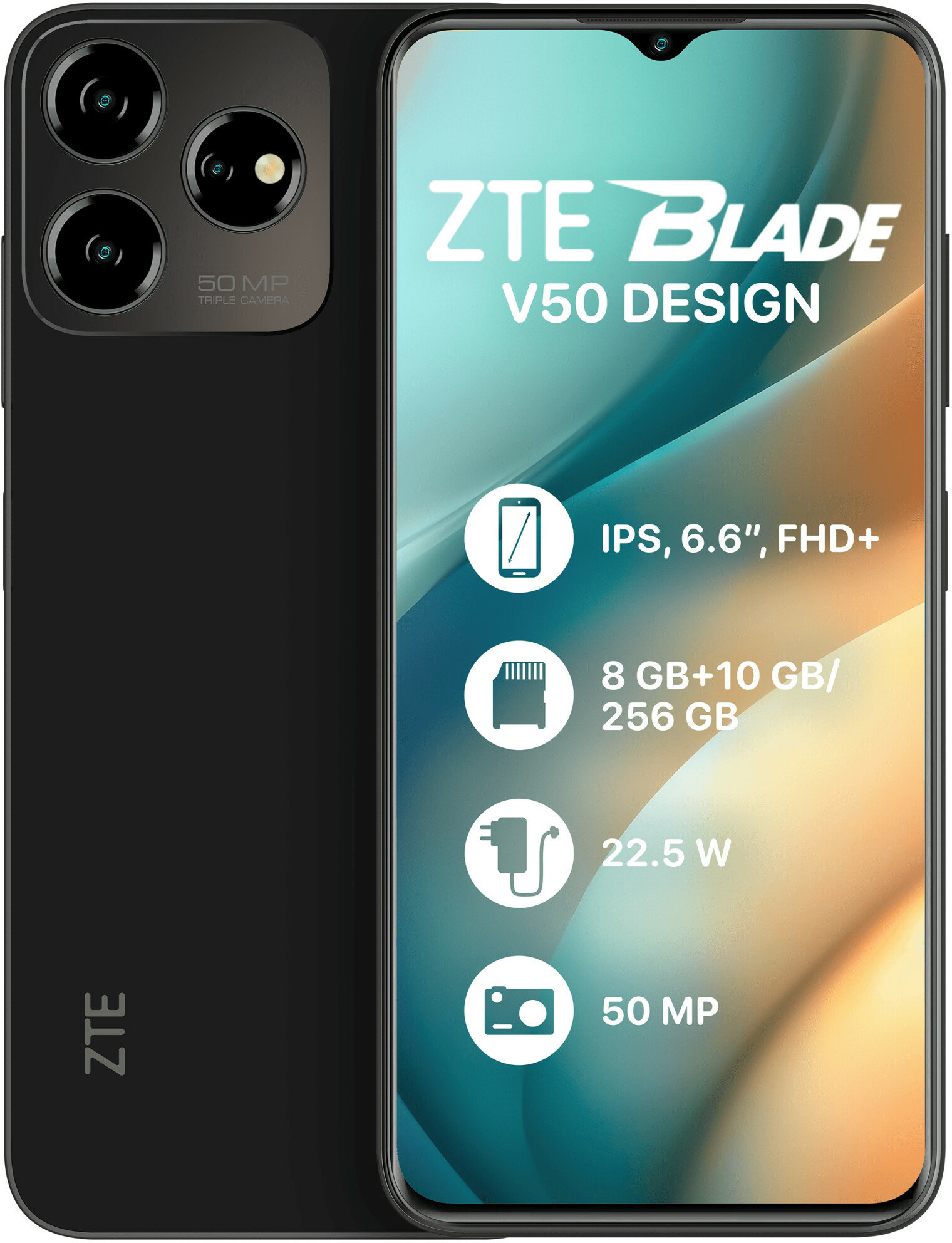 Акція на Zte Blade V50 Design 8/256GB Black (UA UCRF) від Stylus