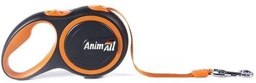 Акція на Поводок-рулетка AnimAll для собак весом до 25 кг 5 м М Оранжево-черный (60701) від Stylus