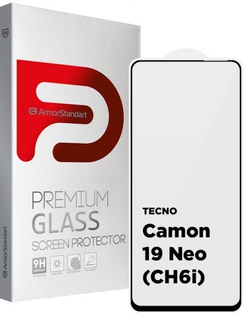 

ArmorStandart Tempered Glass Full Glue Black for Tecno Camon 19 Neo (CH6i) (ARM62087)