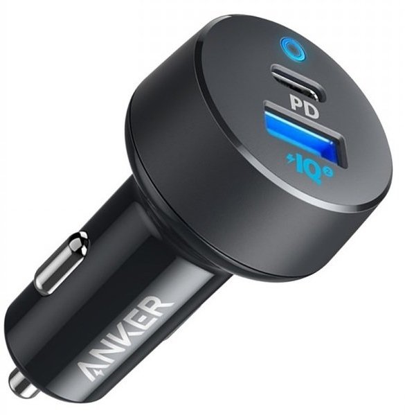 

Anker Usb Car Charger PowerDrive Power Delivery Usb 12W + USB-C 18W Black (A2721HF1/A2721GF1)