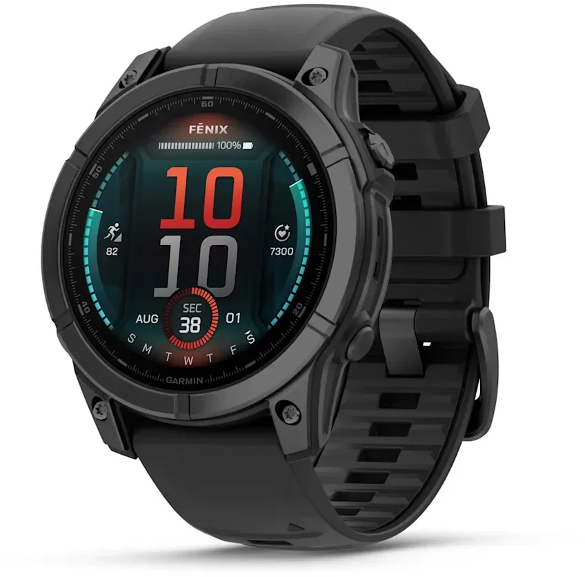 Акція на Garmin Fenix E 47mm Slate Grey Steel with Black Silicone Band (010-03025-01) від Y.UA