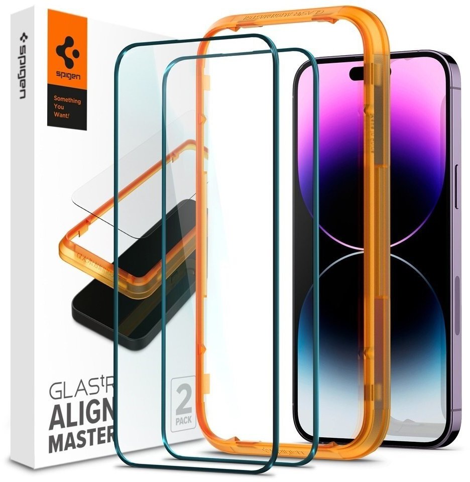 

Spigen Tempered Glass Glas Tr Align Master Fc 2 Pack Black (AGL05204) for iPhone 14 Pro Max