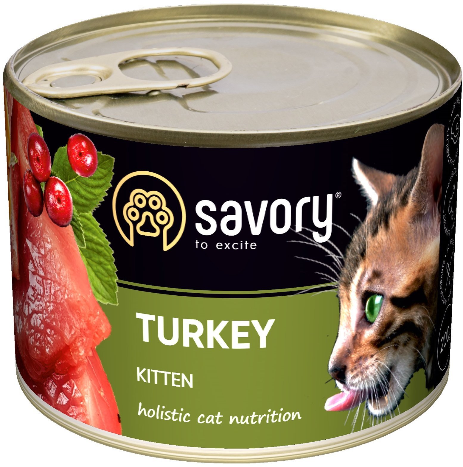 

Влажный корм Savory для котят с индейкой 200 г (30686)