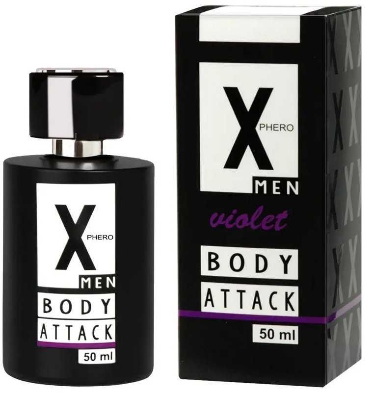 

Духи з феромонами для чоловіків X phero Men Violet Body Attack, 50 ml