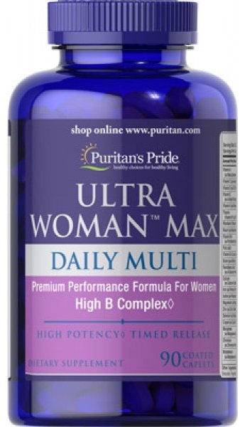 

Puritan's Pride Ultra Woman Max Daily Multivitamin 90 Caplets (PTP-51509)