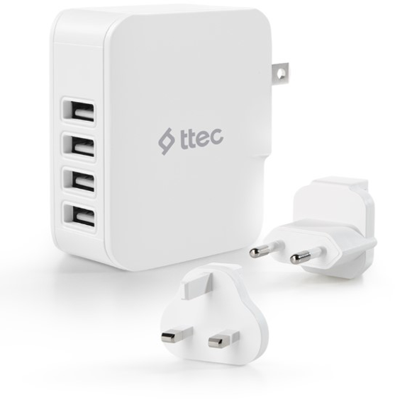 

Ttec Wall Charger Quattro Traveler 4хUSB 25W White (2SC02BUK)