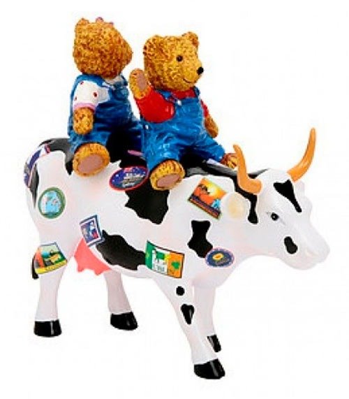 Акція на Коллекционная статуэтка Cow Parade Teddy Bears on the Moove Size M корова 15х5х13.5см (47763) від Stylus