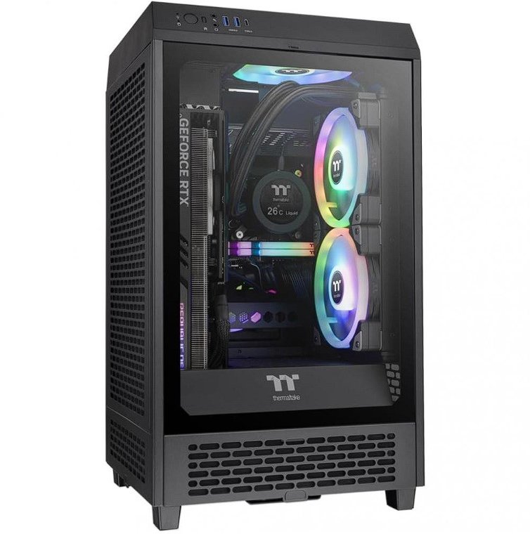 Акція на ThermalTake The Tower 200 Black (CA-1X9-00S1WN-00) від Stylus