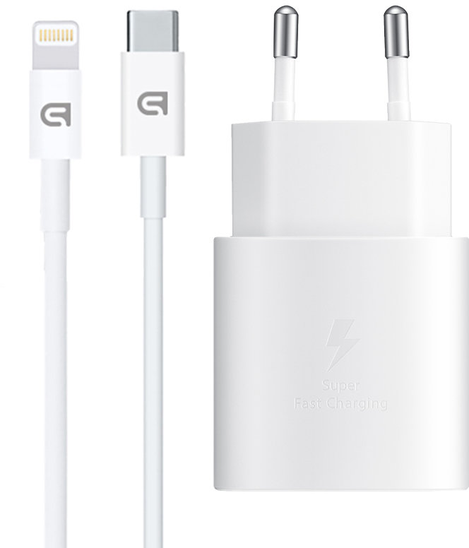 Акція на ArmorStandart Wall Charger AR-TA800W USB-C 25W White with USB-C to Lightning Cable (ARM77719) від Stylus