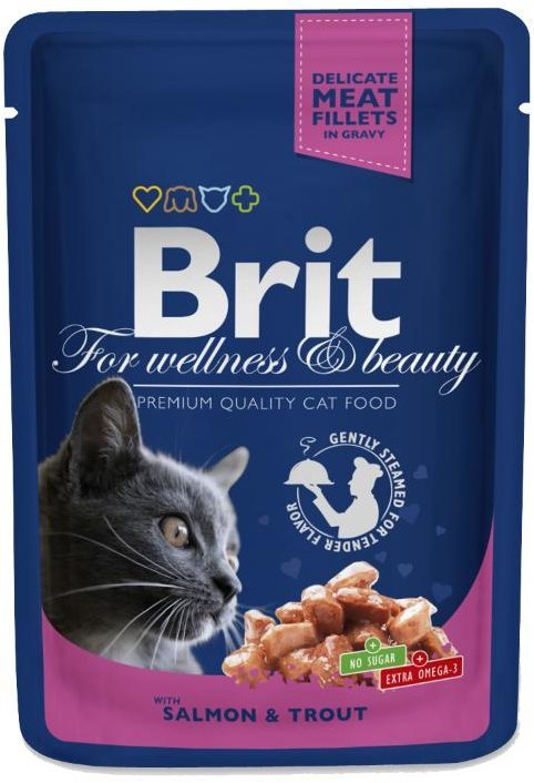 

Brit Premium Cat pouch with Salmon&Trout 100 г