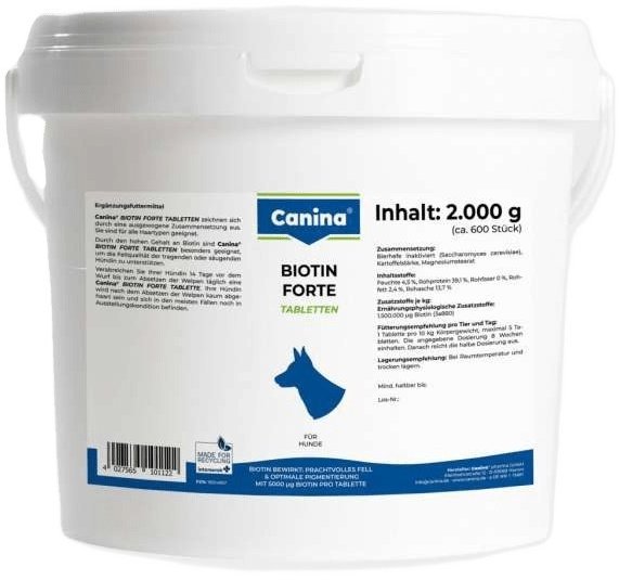Акція на Витамины для собак Canina Biotin Forte Интенсивный курс для шерсти 600 т. 2 кг (101122) від Stylus