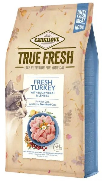 Акція на Сухий корм для дорослих кішок Carnilove True Fresh Cat Turkey з індичкою 1.8 кг (172160) від Y.UA