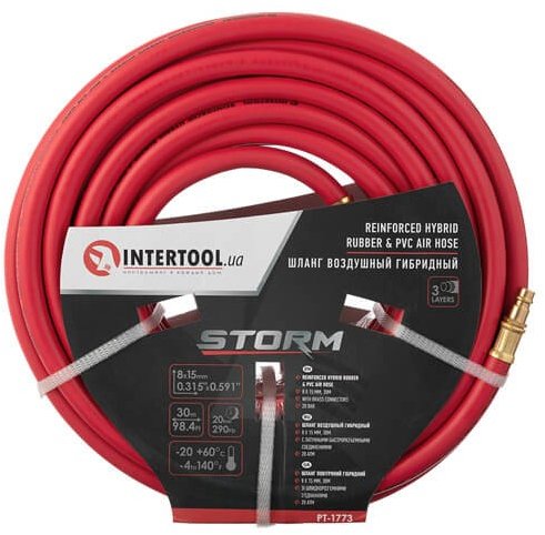 

Шланг гибридный Intertool PT-1773 20 атм, 8*15мм, 30м