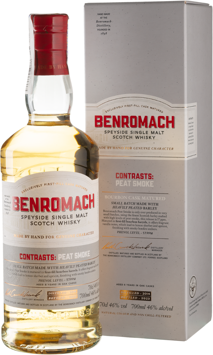 

Віскі Benromach Peat Smoke, 0.7л 46%, у подарунковій упаковці (BWT1864)